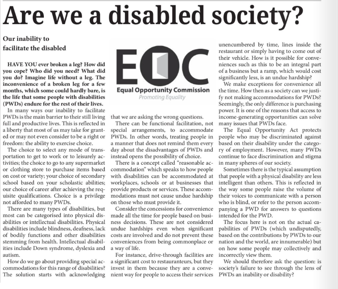 Are we a disabled society?